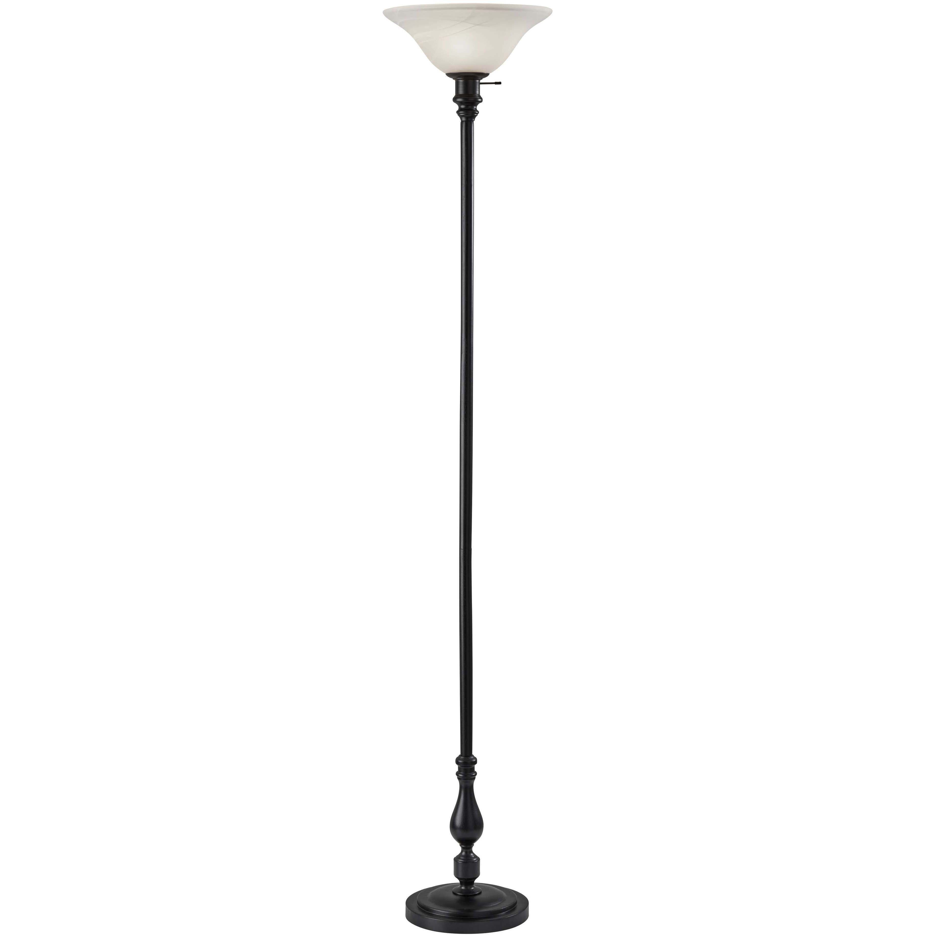 Claret 72 inch 150.00 watt Black Wood Torchiere Portable Light