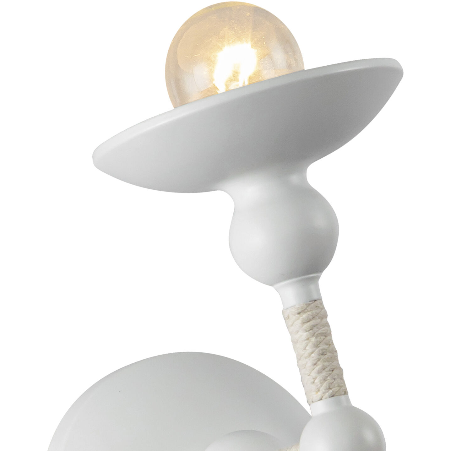 Nadine Wall/Vanity Light Wall Light in Matte White and Cotton