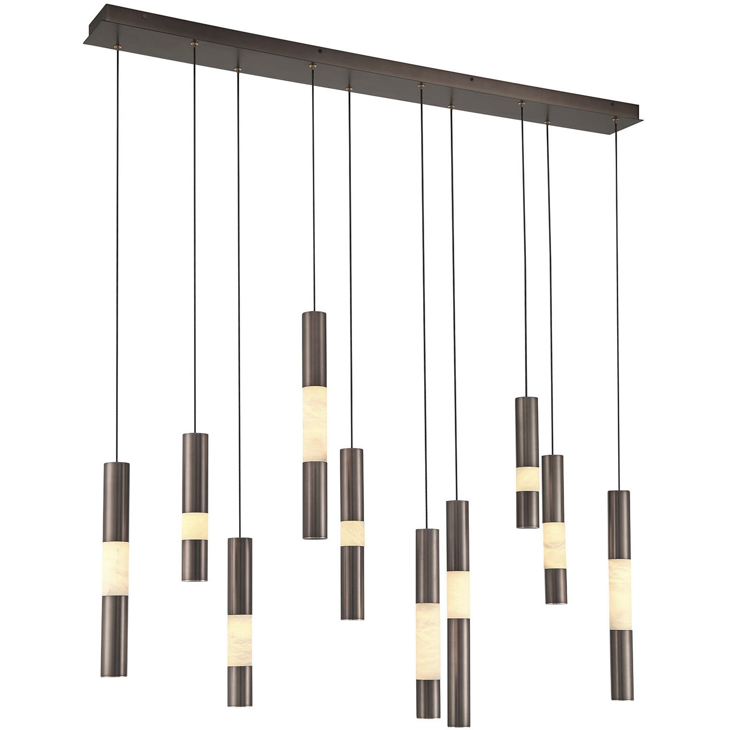 Ronda LED 50 inch Harlow Bronze Linear Chandelier Ceiling Light