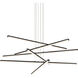 Stix LED 40 inch Satin Black Chandelier Ceiling Light