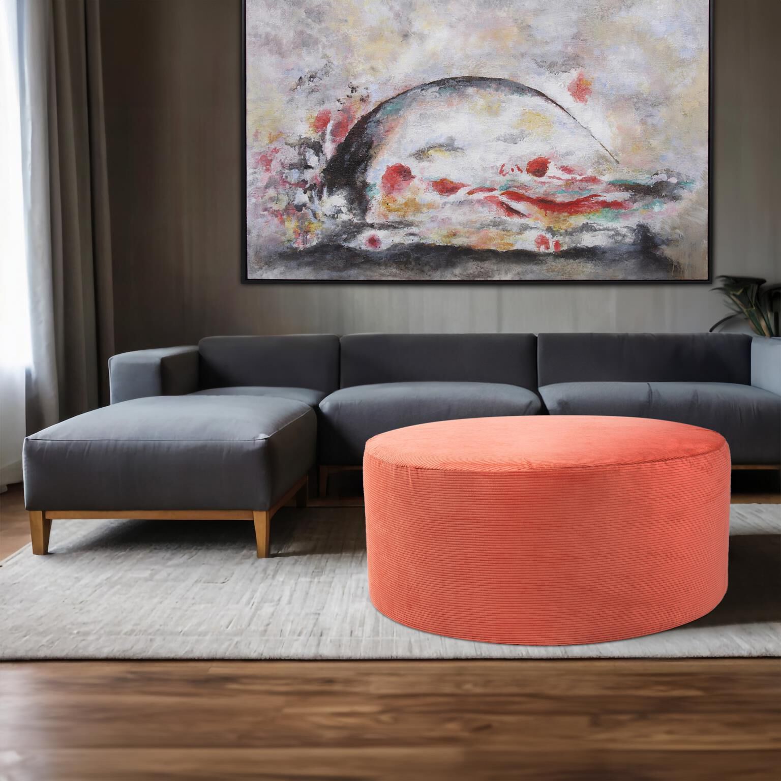 Pana Universal 18 inch Terracotta Ottoman