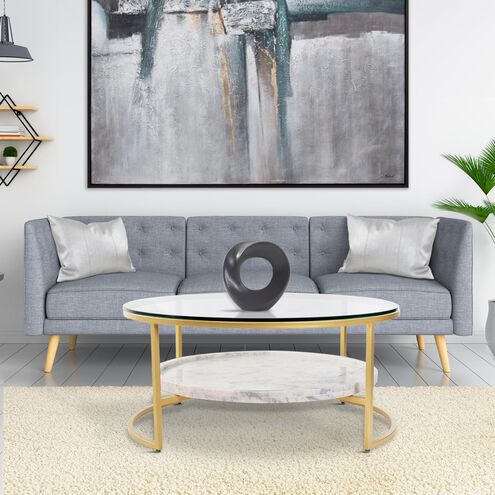Niccolo 39.38 X 17.75 inch Gold Coffee Table