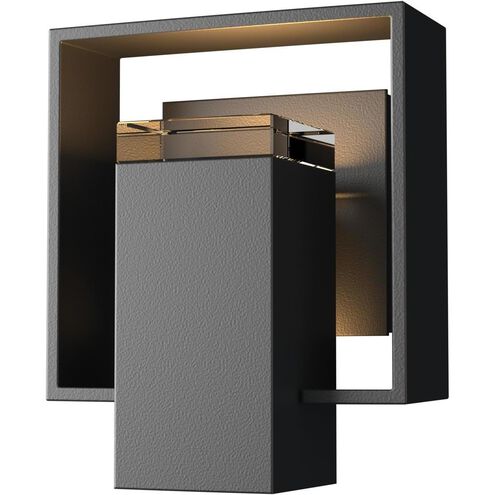 Shadow Box 1 Light 8.5 inch Coastal Black and Coastal Black Outdoor Sconce, Small