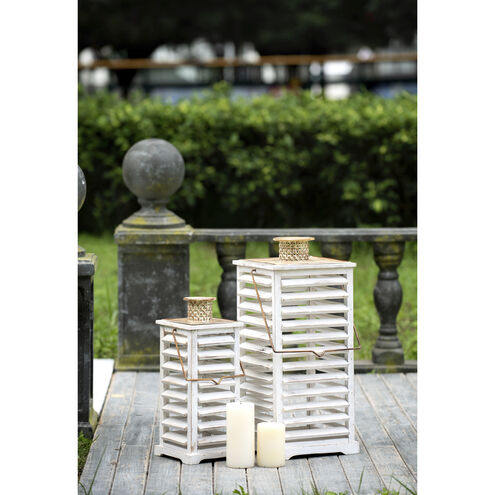 Hesper 6.5 inch White Outdoor Lantern, Set of 2