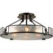 Lindhurst 4 Light 21 inch Oil Rubbed Bronze Semi Flush Mount Ceiling Light