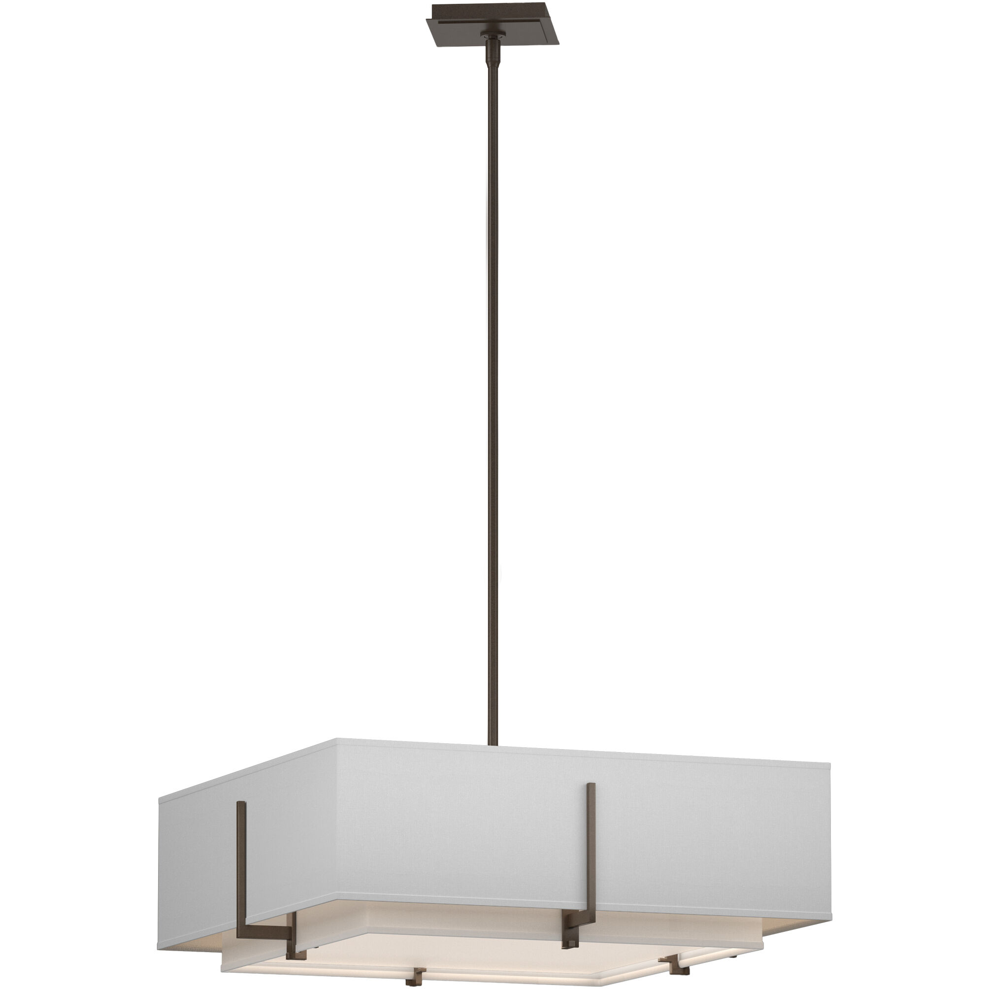 Exos 4 Light 20.6 inch Bronze Pendant Ceiling Light in Natural Anna