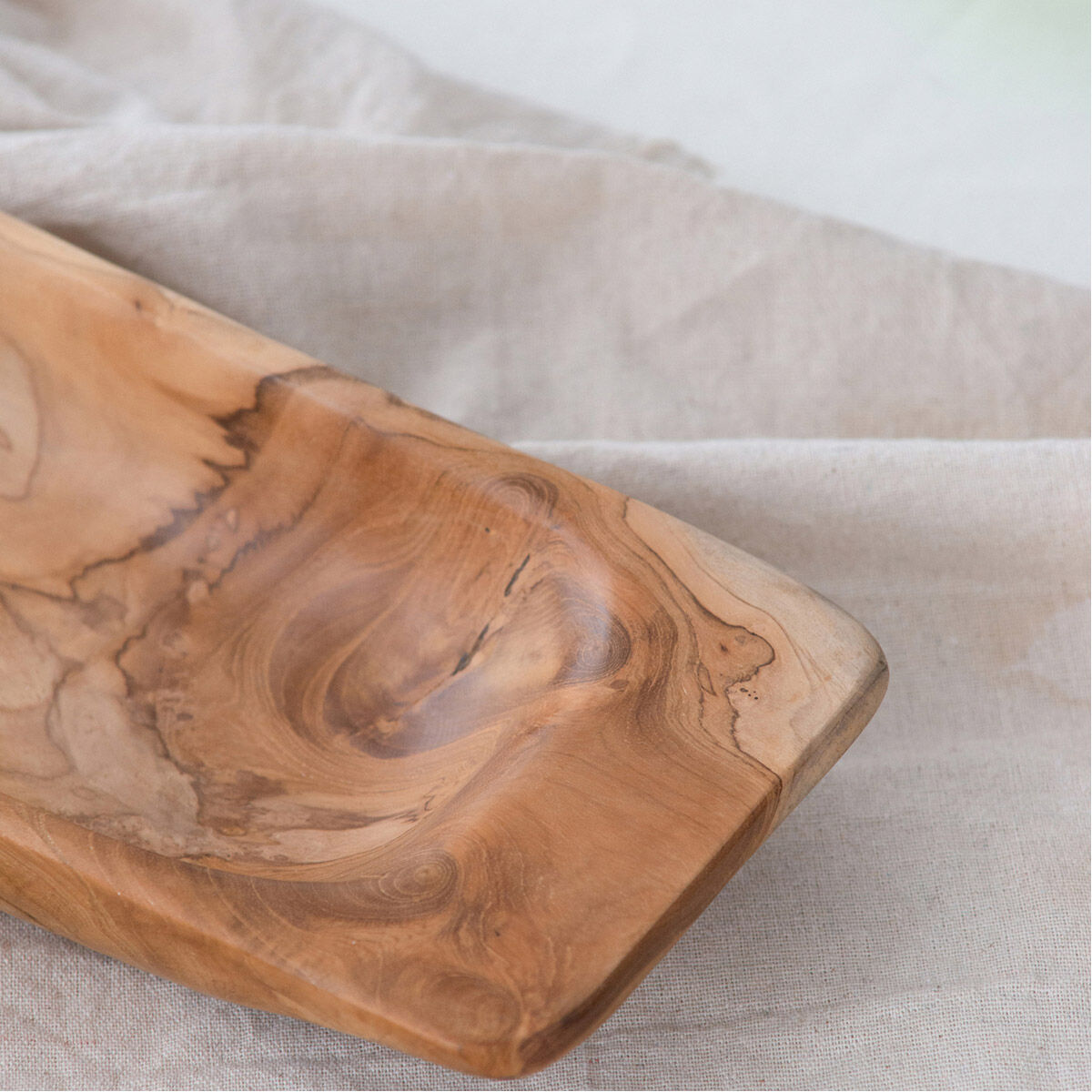 Rectangular Teak Natural Tray