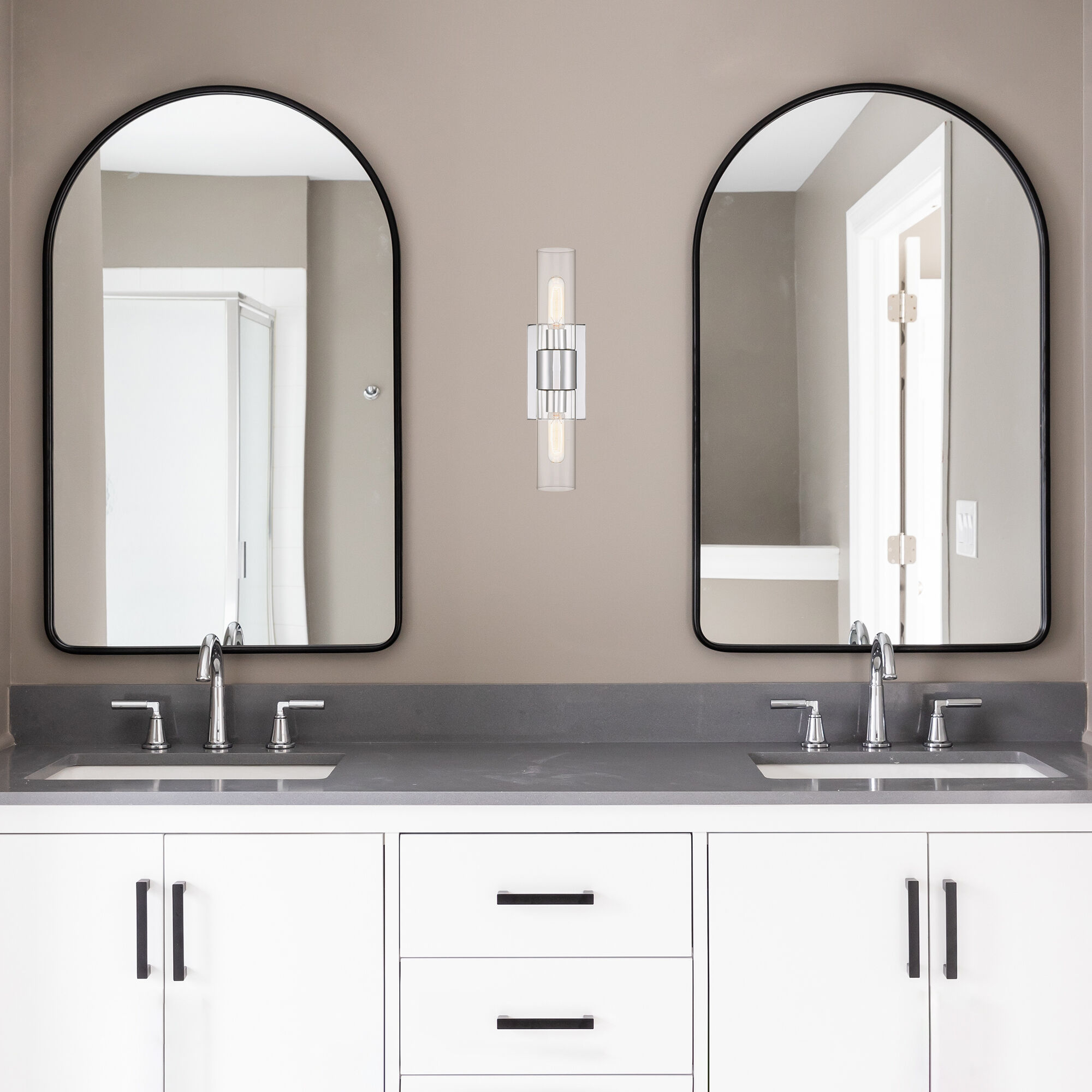 Anton 2 Light 4.5 inch Chrome Wall Sconce Wall Light