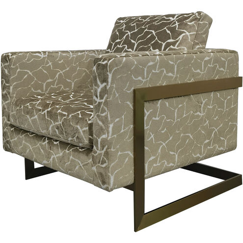 Finch Beige and Brass Accent Chair