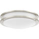 DC Series 1 Light 14 inch Brushed Nickel Flush Mount Ceiling Light