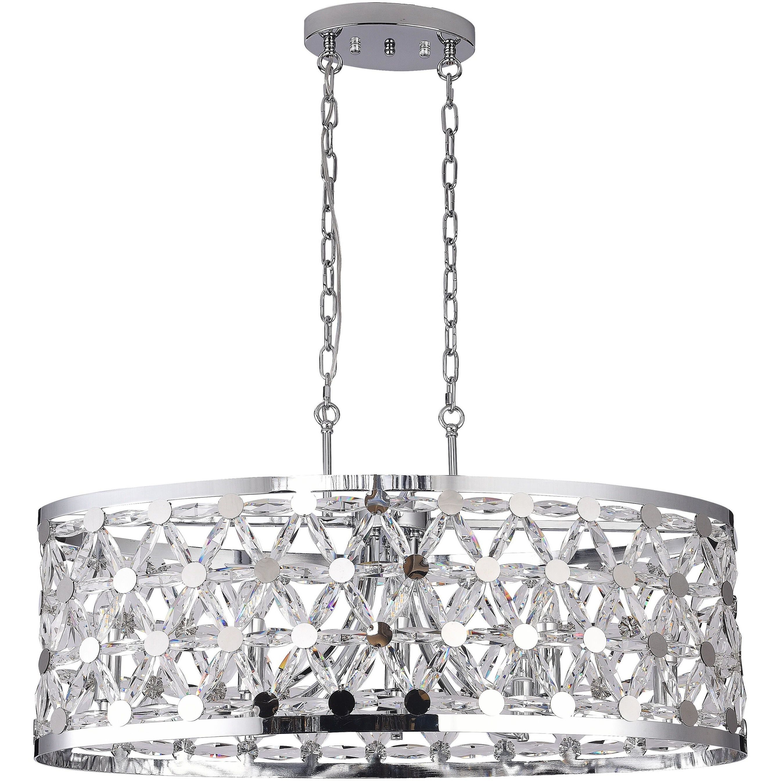 Canada 8 Light 16 inch Chrome Chandelier Ceiling Light