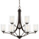 Elmwood Park 9 Light 32 inch Bronze Chandelier Ceiling Light