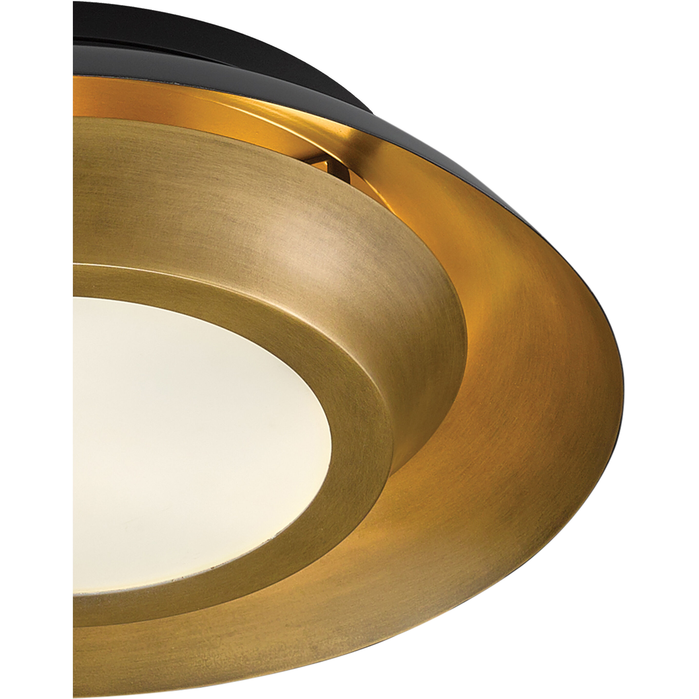Metaphor 3 Light 19.5 inch Painted Antique Brass/Painted Black Flush Mount Ceiling Light