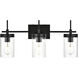 Benny 3 Light 24 inch Black Bath Sconce Wall Light