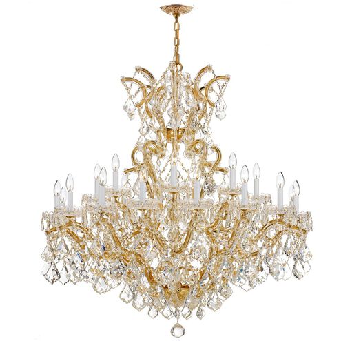 Maria Theresa 25 Light 46 inch Gold Chandelier Ceiling Light in Clear Swarovski Strass