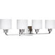 Canfield 4 Light 31.88 inch Brushed Nickel Wall Bath Fixture Wall Light