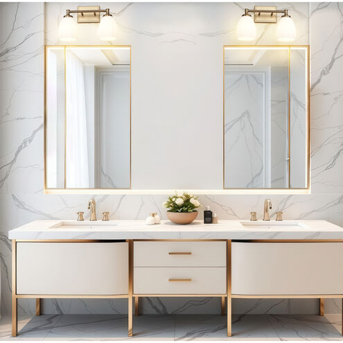 Oren 2 Light 16 inch Modern Gold Bath Vanity Light Wall Light