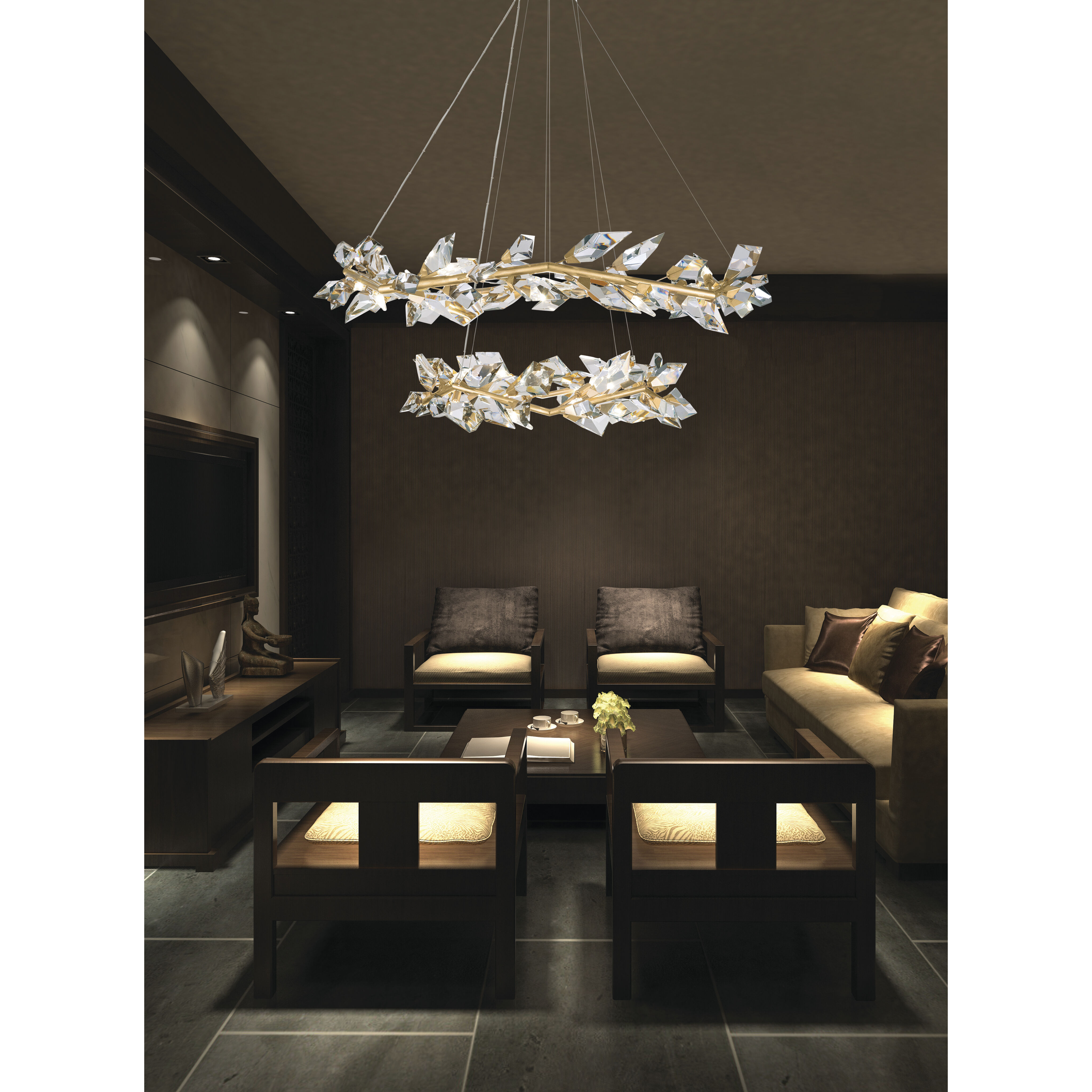 Foret Pendant Ceiling Light in Gold