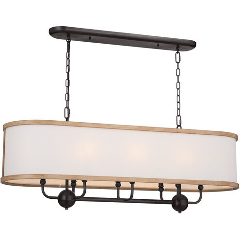 Homestead Heddle 8 Light 13 inch Anvil Iron Chandelier Ceiling Light, Heddle