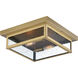 Westover 2 Light 12 inch Antique Brass Flush Mount Ceiling Light