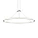 Luna LED 49.5 inch Bright Satin Aluminum Pendant Ceiling Light in 3500K