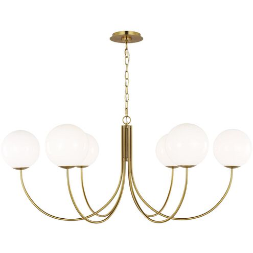 kate spade new york Noemie 6 Light 42 inch Burnished Brass Chandelier Ceiling Light