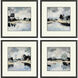 Dappled Stillness Blue and Black and Green and Gray Framed Art