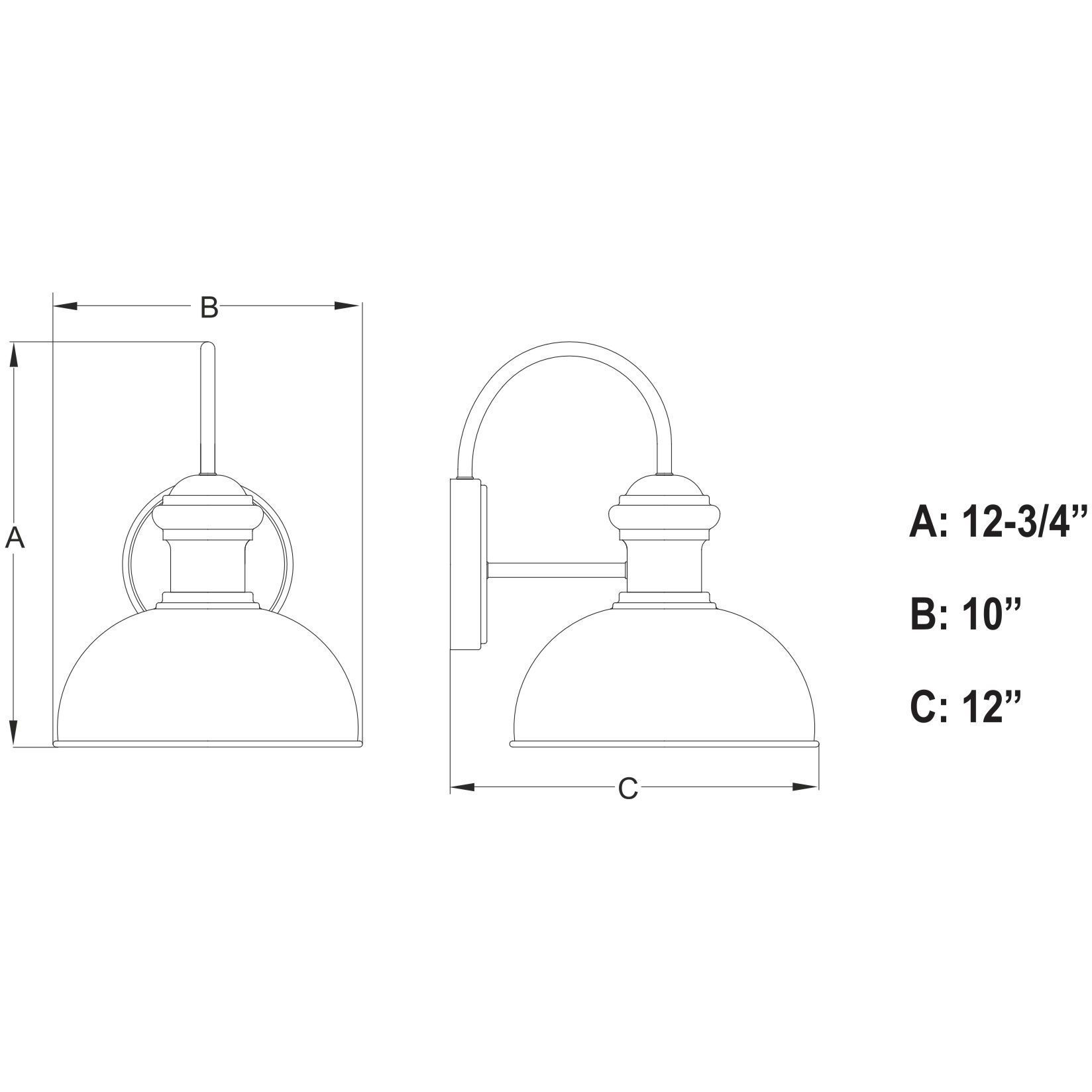 Franklin LED 12.75 inch Oil Burnished Bronze and Light Gold Outdoor Wall
