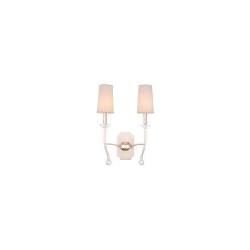 Waverly 2 Light 15.5 inch Pearl Silver Wall Bracket Wall Light