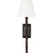 C&M by Chapman & Myers Fiona 1 Light 6.25 inch Aged Iron Wall Sconce Wall Light