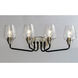 Goblet 4 Light 26.25 inch Black and Satin Nickel Bath Vanity Wall Light