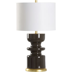 Houston 20 inch 100.00 watt Red and Gold Table Lamp Portable Light