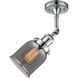 Franklin Restoration Small Bell 1 Light 5 inch Polished Chrome Sconce Wall Light in Plated Smoke Glass, Franklin Restoration