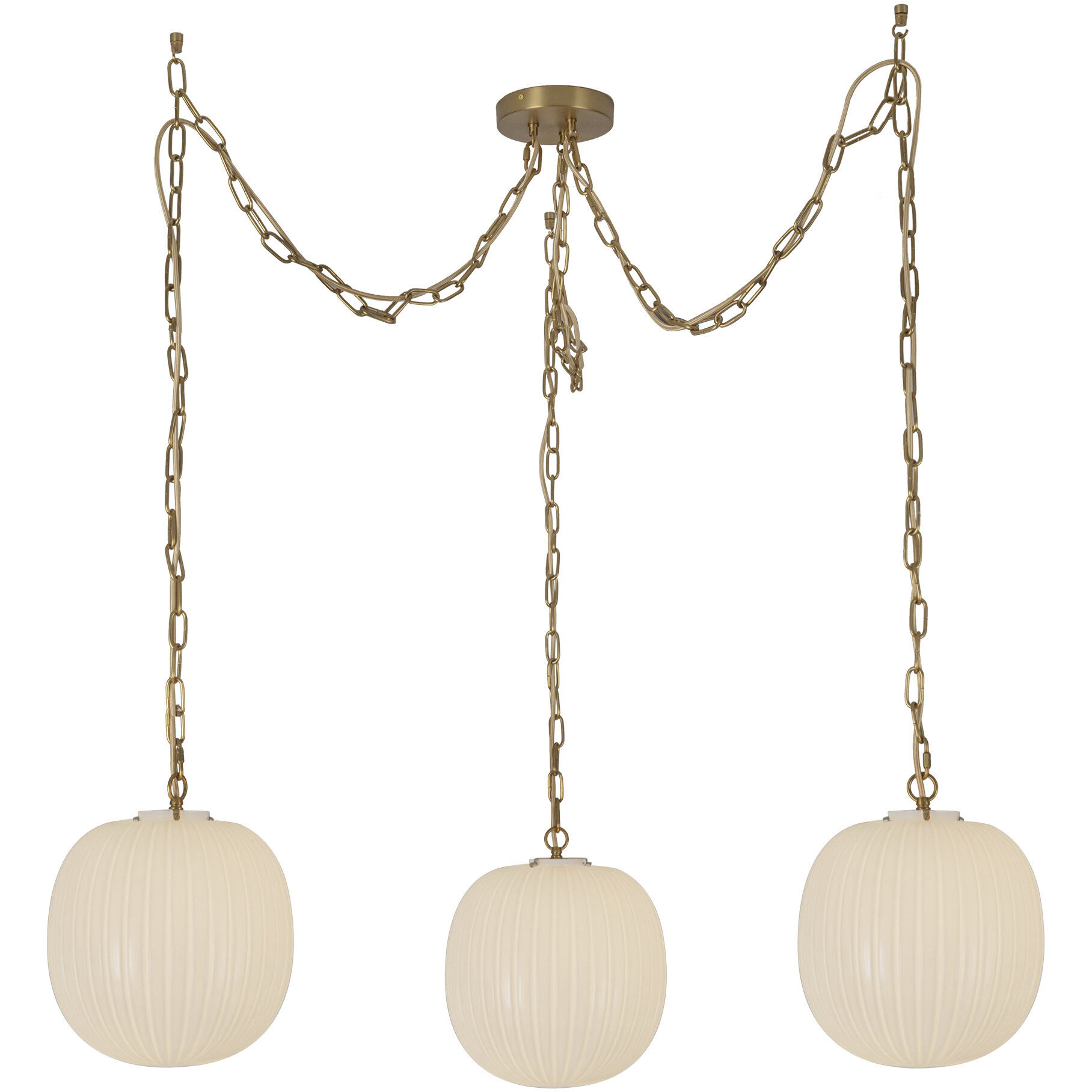 Alora Mood Cherise Multi Pendant Ceiling Light in Brushed Gold