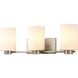 Manitou 3 Light 23.5 inch Buffed Nickel Bath Vanity Wall Light