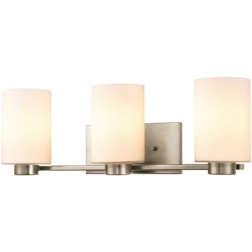 Manitou 3 Light 23.5 inch Buffed Nickel Bath Vanity Wall Light