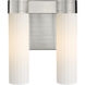 Empire 2 Light 10.5 inch Satin Nickel Sconce Wall Light in Matte White Glass