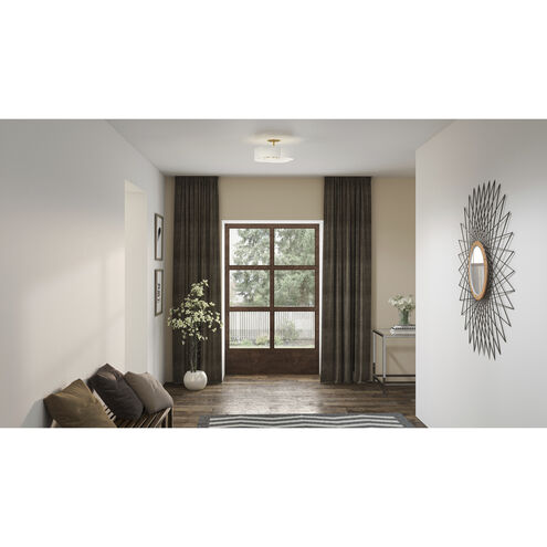 Balsam 4 Light 14 inch White Lustre Semi-Flush Mount Ceiling Light