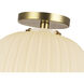 Alora Mood Cherise 1 Light 11.88 inch Brushed Gold Semi-Flush Mount Ceiling Light