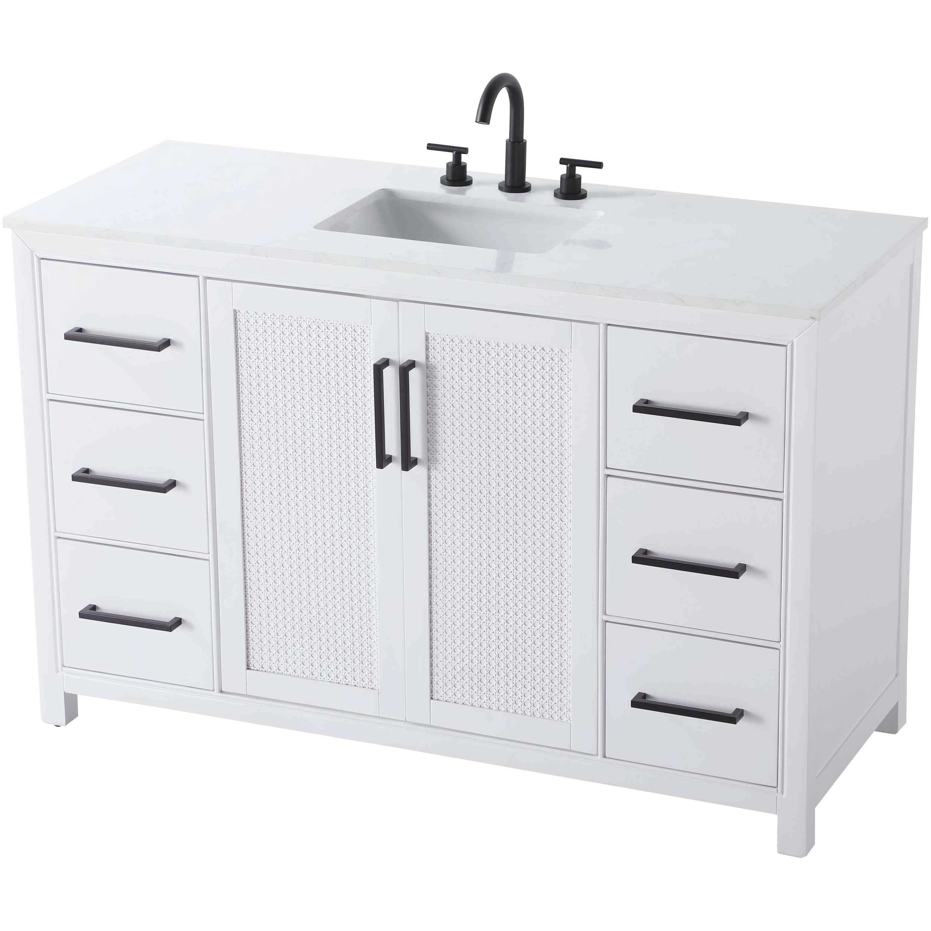 Alina 54 X 34 inch White Bathroom Vanity Cabinet