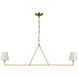 C&M by Chapman & Myers Perth 2 Light 56 inch Burnished Brass Chandelier Ceiling Light