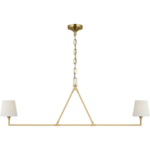 C&M by Chapman & Myers Perth 2 Light 56 inch Burnished Brass Chandelier Ceiling Light