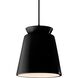 Radiance Collection - Trapezoid LED 13.5 inch Carbon Matte Black Pendant Ceiling Light, Form+Finish+Function