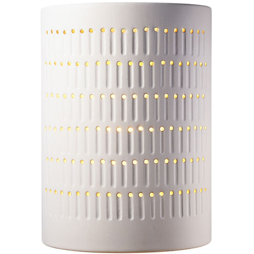 Ambiance Cactus Cylinder LED 9.75 inch Matte White Wall Sconce Wall Light, Large