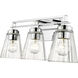 Lyna 3 Light 22 inch Chrome Vanity Wall Light