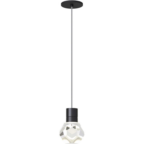 Sean Lavin Kira LED Black Pendant Ceiling Light in Gray Cord, LED 90 CRI 3000K, Integrated LED