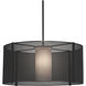 Uptown Mesh LED 24.3 inch Matte Black Chandelier Ceiling Light, Drum