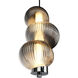 Ariel LED 6.3 inch Chrome and Black Pendant Ceiling Light