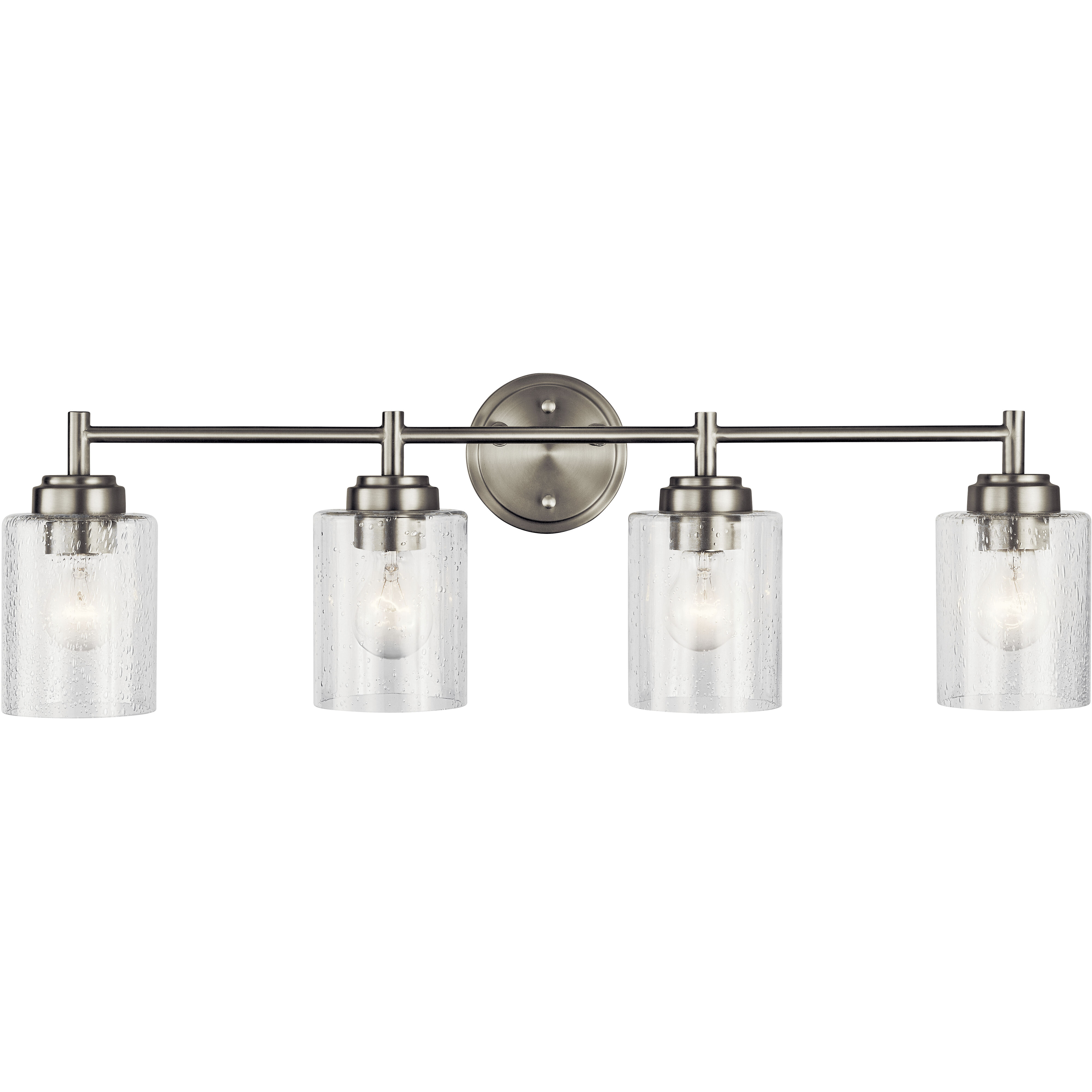 Winslow 4 Light 30 inch Brushed Nickel Wall Mt Bath 4 Arm Wall Light 