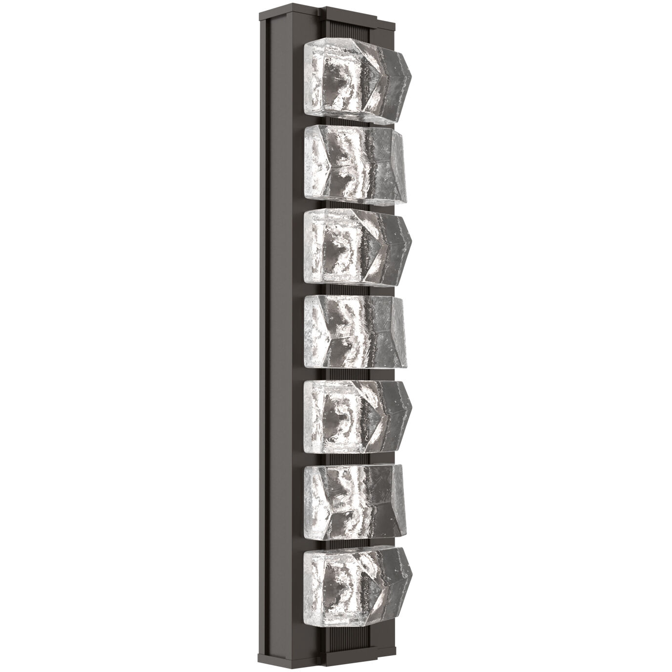 Tessera LED 24.8 inch Statuary Bronze Outdoor Sconce in 2700K LED, Facet Cast, Medium